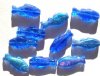 10 25x11mm Transparent Sapphire AB Fish Beads